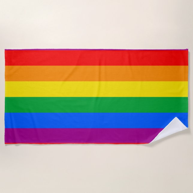 Flag für herkömmliche Gay Pride Strandtuch (Vorderseite)