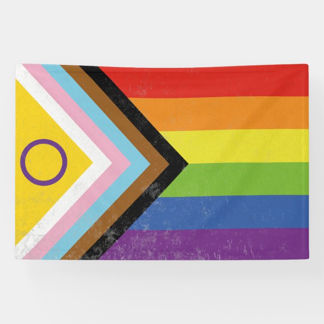 Flag für inklusiven intersexuellen Fortschritt Banner (Horizontal)