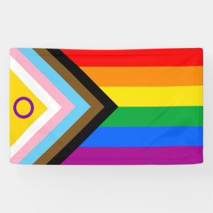 Flag für inklusiven intersexuellen Fortschritt Banner