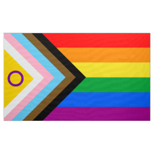 Flag für inklusiven intersexuellen Fortschritt Stoff