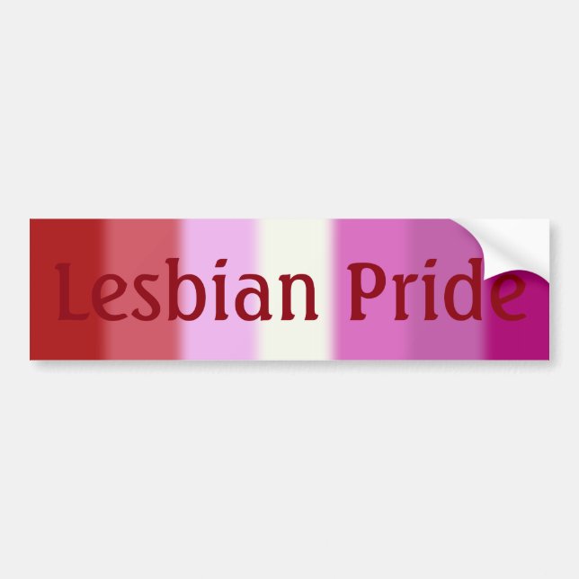 Flag für Lesben, Version 2 (Text) Autoaufkleber (Vorne)