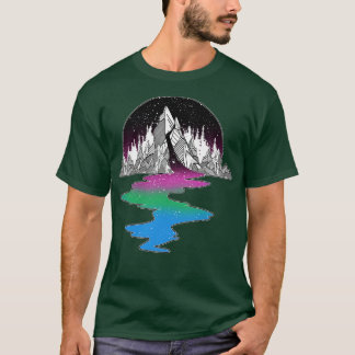 Flag für LGBT-Stolz aus Polysexuellen Bergen T-Shirt