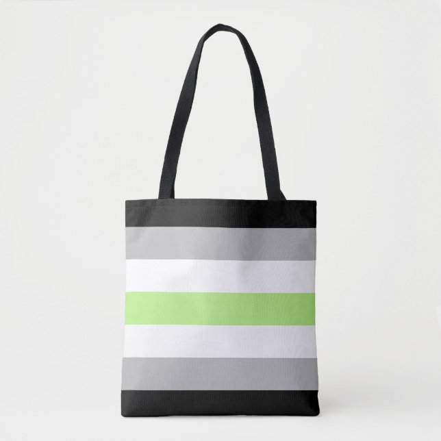 Flag für LGBTQ-Agender Tasche (Vorderseite)