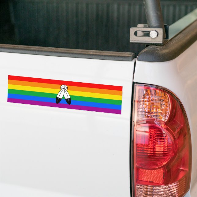 Flag für LGBTQ+-Markenbezeichnungen mit zwei Geist Autoaufkleber (Auf Lkw)