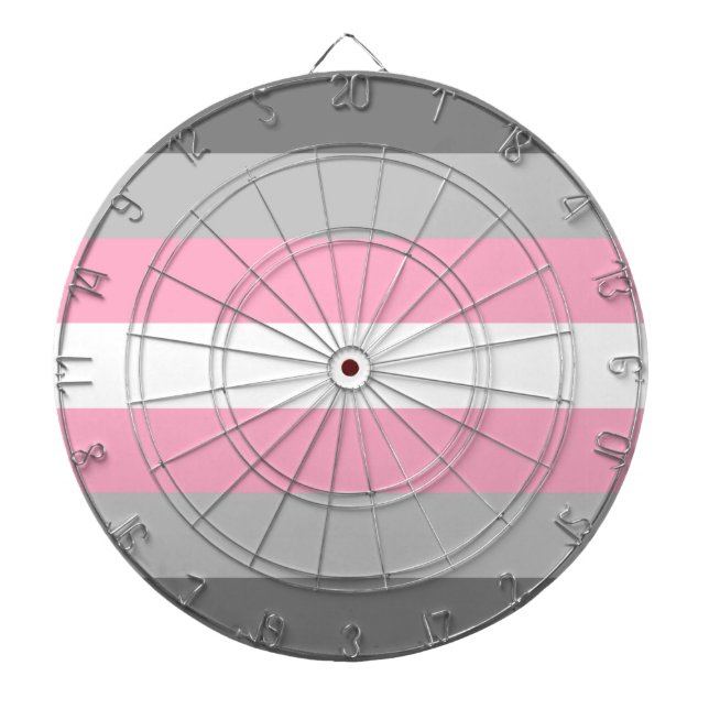 Flag für Mädchen (Demi Girl Pride) (Geschlechtside Dartscheibe (vorne)