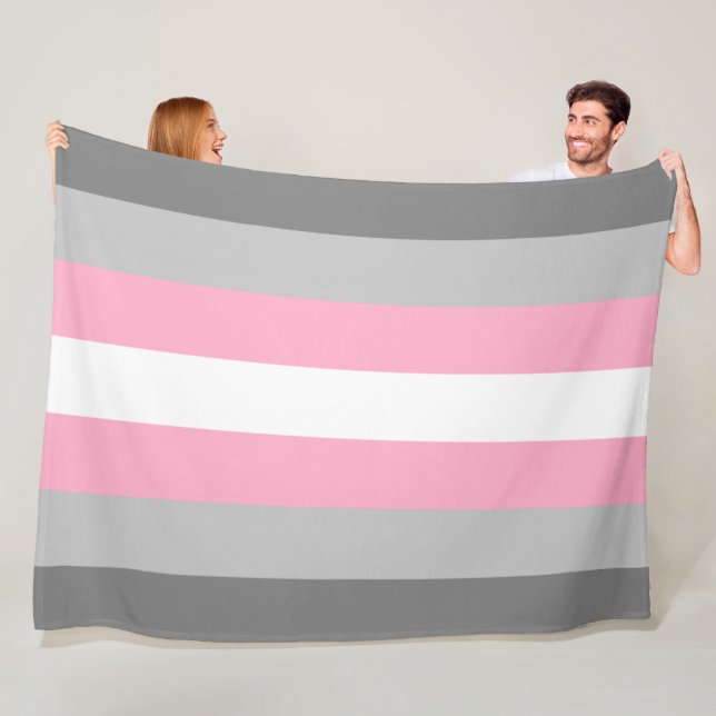 Flag für Mädchen (Demi Girl Pride) (Geschlechtside Fleecedecke (Beispiel)