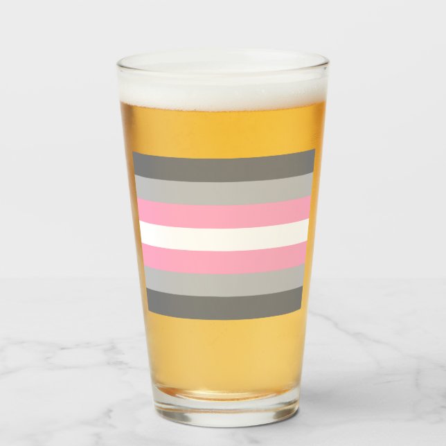 Flag für Mädchen (Demi Girl Pride) (Geschlechtside Glas (Vorne (Gefüllt))