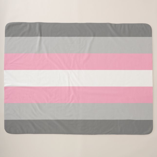 Flag für Mädchen (Demi Girl Pride) (Geschlechtside Sherpadecke (Vorderseite (Horizontal))