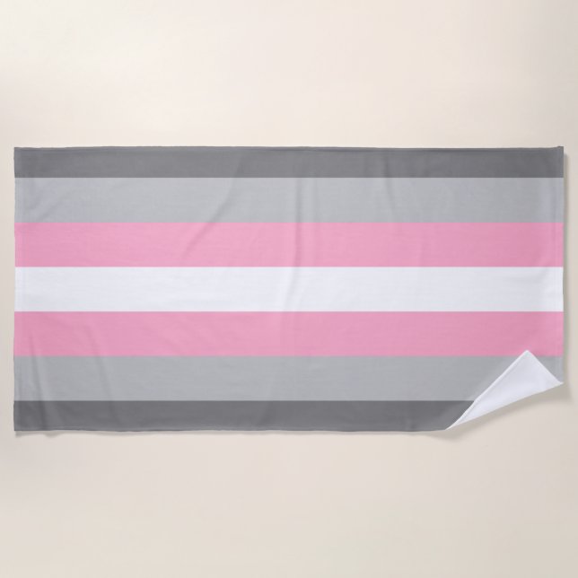 Flag für Mädchen (Demi Girl Pride) (Geschlechtside Strandtuch (Vorderseite)