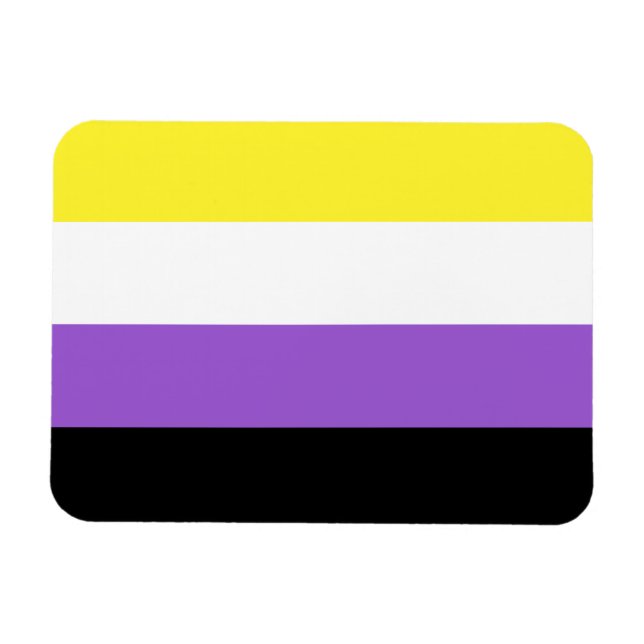 Flag für nicht binäre Prippen Magnet (Horizontal)