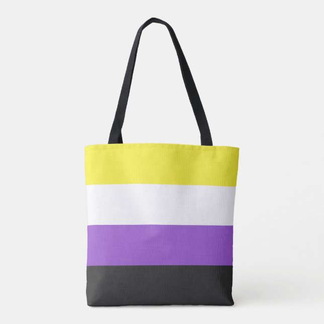 Flag für nichtbinäre LGBTQ-Werte Tasche (Rückseite)