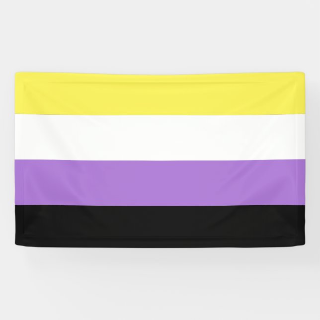 Flag für nichtbinäre Pride Banner (Horizontal)
