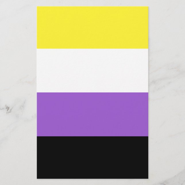 Flag für nichtbinäre Pride Flyer (Vorne)