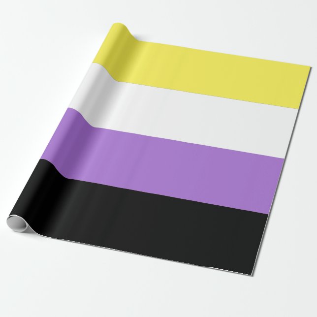 Flag für nichtbinäre Pride Geschenkpapier (Ungerollt)