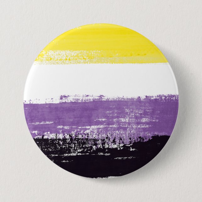 Flag für nichtbinäre Pride gestrichen Button (Vorderseite)