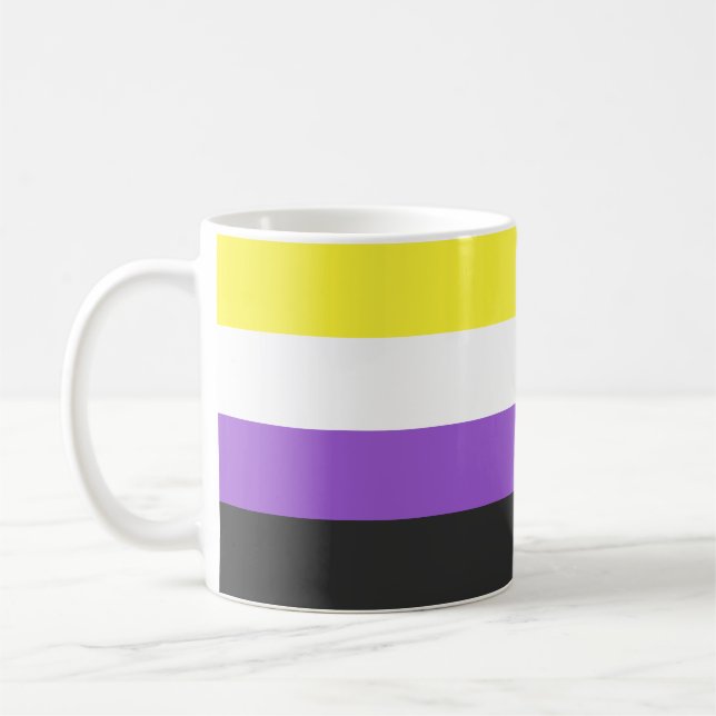 Flag für nichtbinäre Pride Kaffeetasse (Links)