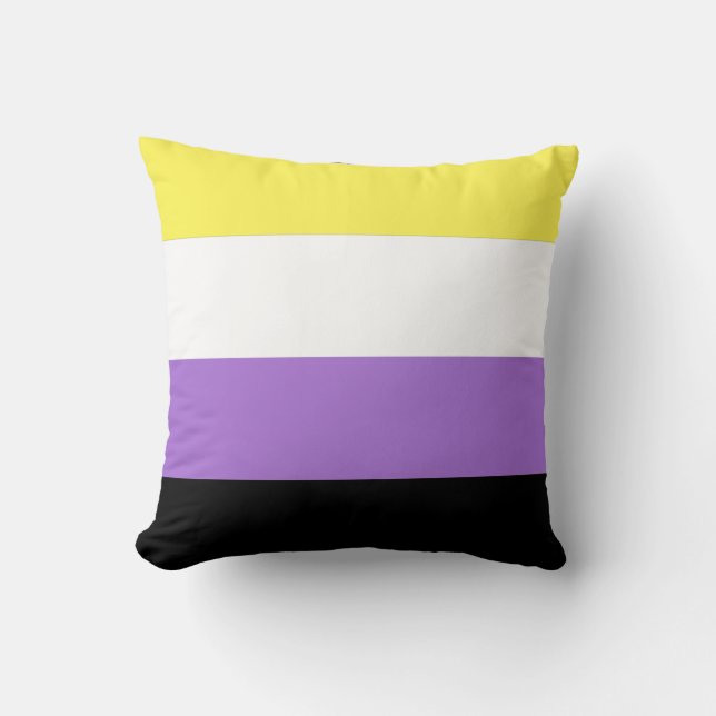 Flag für nichtbinäre Pride Kissen (Vorderseite)