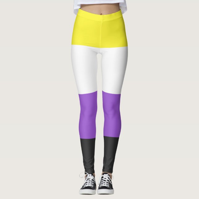 Flag für nichtbinäre Pride Leggings (Vorderseite)