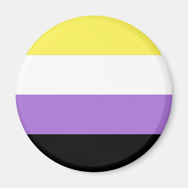 Flag für nichtbinäre Pride Magnet (Vorne)