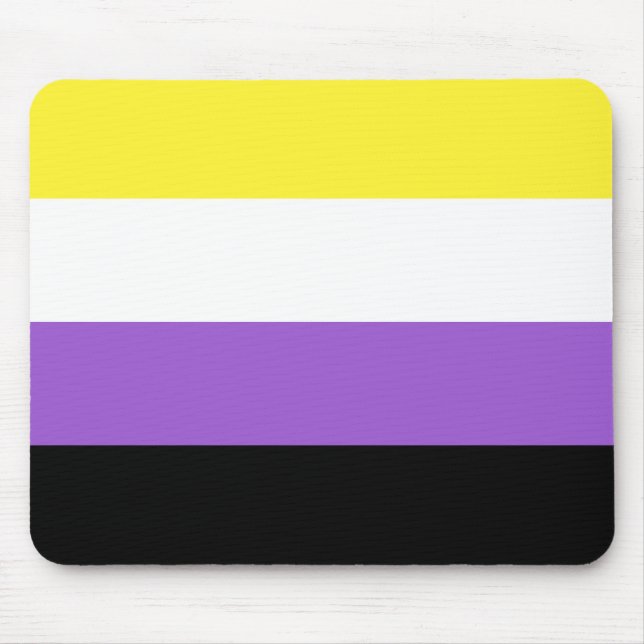 Flag für nichtbinäre Pride Mousepad (Vorne)