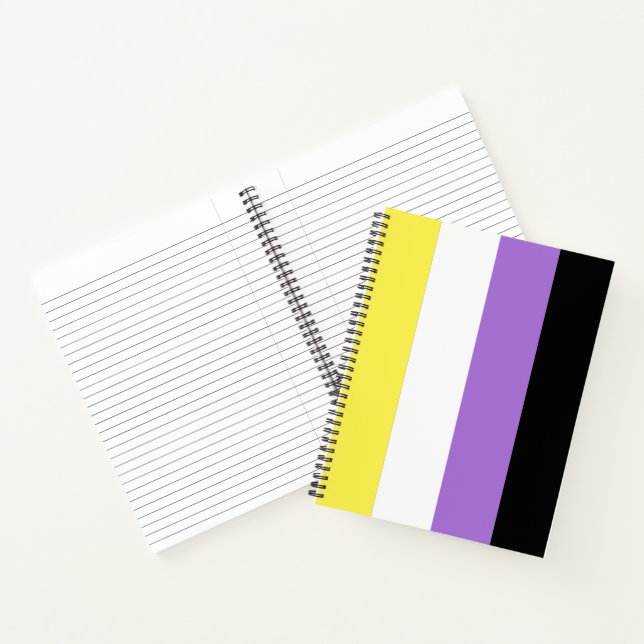 Flag für nichtbinäre Pride Notizbuch (Innenseite)
