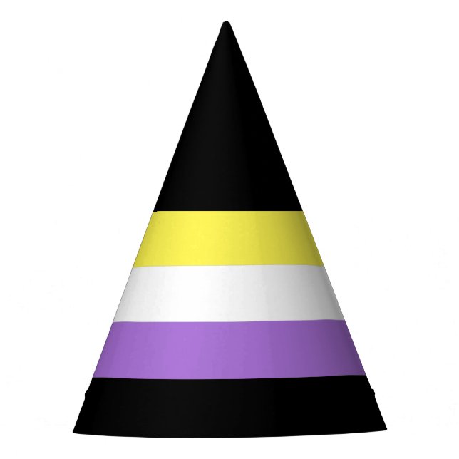 Flag für nichtbinäre Pride Partyhütchen (Vorderseite)