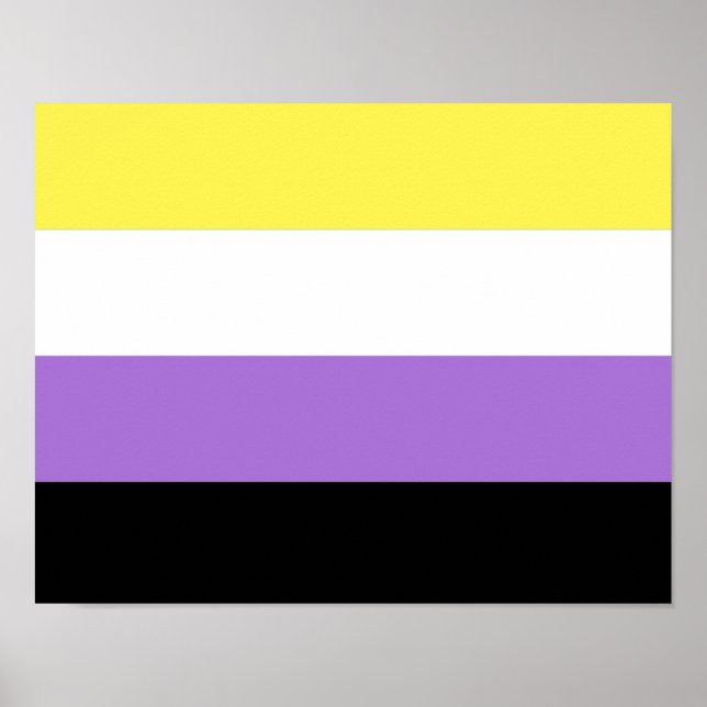 Flag für nichtbinäre Pride Poster (Vorne)