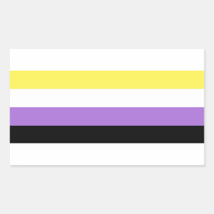 Flag für nichtbinäre Pride Rechteckiger Aufkleber