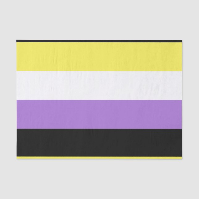 Flag für nichtbinäre Pride Seidenpapier (Vorderseite)