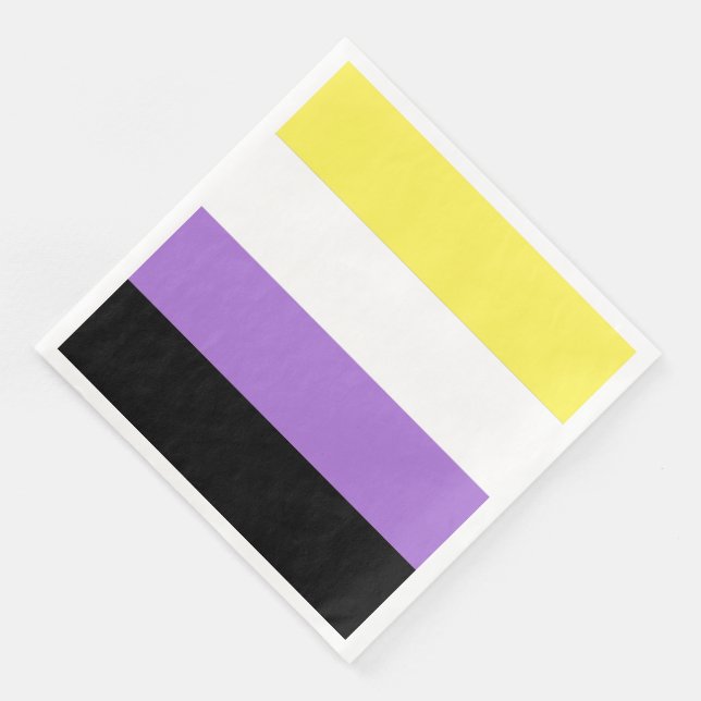 Flag für nichtbinäre Pride Serviette (Ecke)