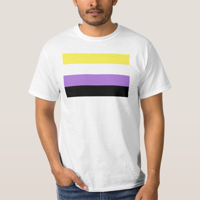 Flag für nichtbinäre Pride T-Shirt (Vorderseite)