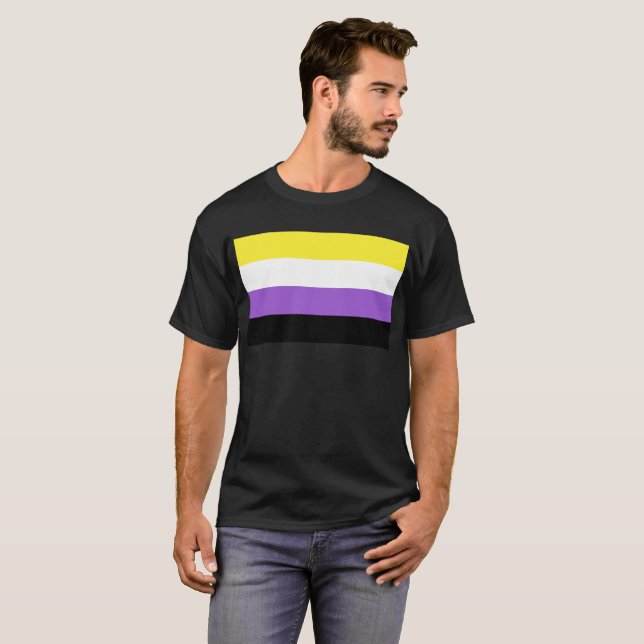 Flag für nichtbinäre Pride T-Shirt (Vorne ganz)