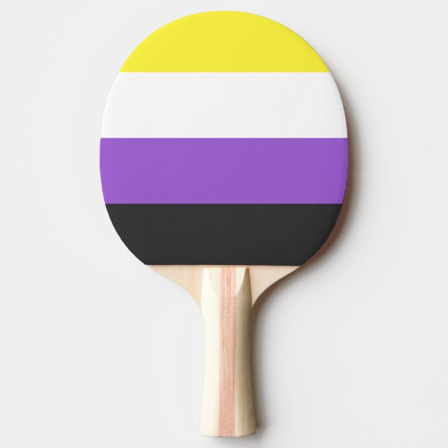 Flag für nichtbinäre Pride Tischtennis Schläger (Vorderseite)