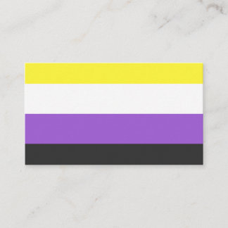 Flag für nichtbinäre Pride Visitenkarte