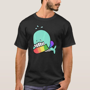 Flag für niedlichen Regenbogen-Whale Lgbtq+-Gay Pr T-Shirt