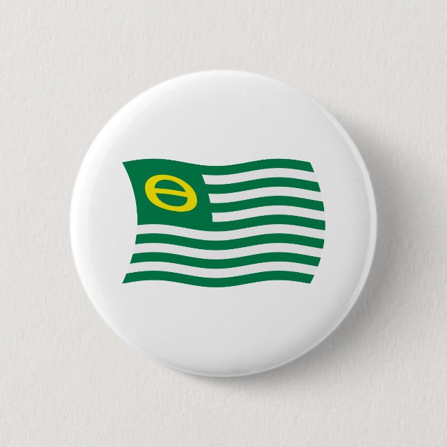 Flag für ökologische Bewegung Button (Vorderseite)