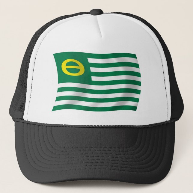 Flag für ökologische Bewegung Truckerkappe (Vorderseite)
