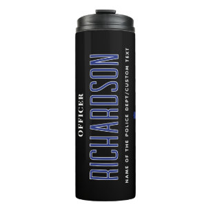 Flag für Polizeibeamte der personalisierten blauen Thermosbecher