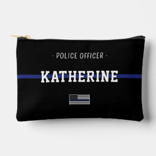 Flag für Polizeibeamte der personalisierten blauen Zubehörtasche