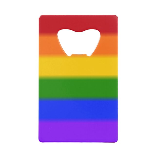 Flag für Regenbogen-Gay Pride Geldbeutel Flaschenöffner (Vorderseite)