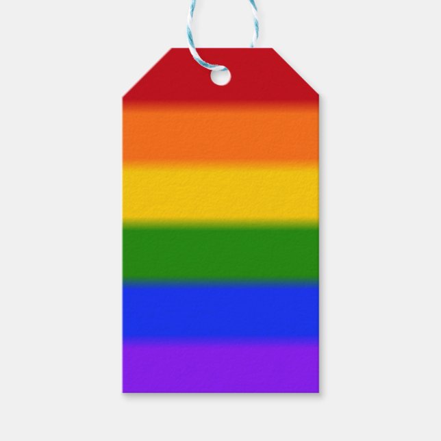 Flag für Regenbogen-Gay Pride Geschenkanhänger (Vorderseite)