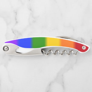 Flag für Regenbogen-Gay Pride Kellnermesser