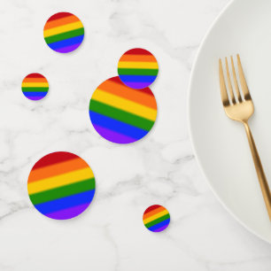 Flag für Regenbogen-Gay Pride Konfetti