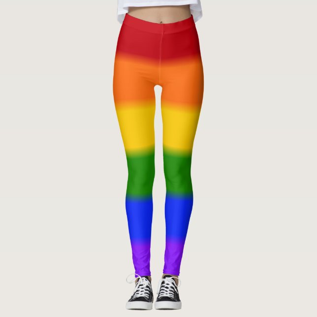 Flag für Regenbogen-Gay Pride Leggings (Vorderseite)