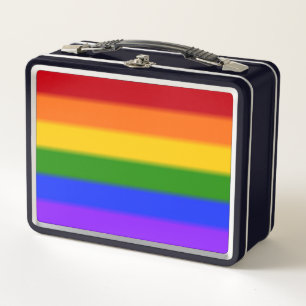 Flag für Regenbogen-Gay Pride Metall Brotdose