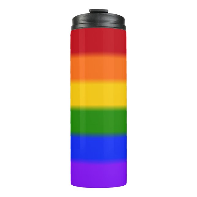 Flag für Regenbogen-Gay Pride Thermosbecher (Vorderseite)