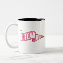 Flag für Team Mama Mommy Squad Mama Mama Zweifarbige Tasse