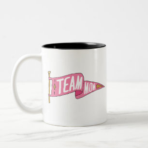 Flag für Team Mama Mommy Squad Mama Mama Zweifarbige Tasse