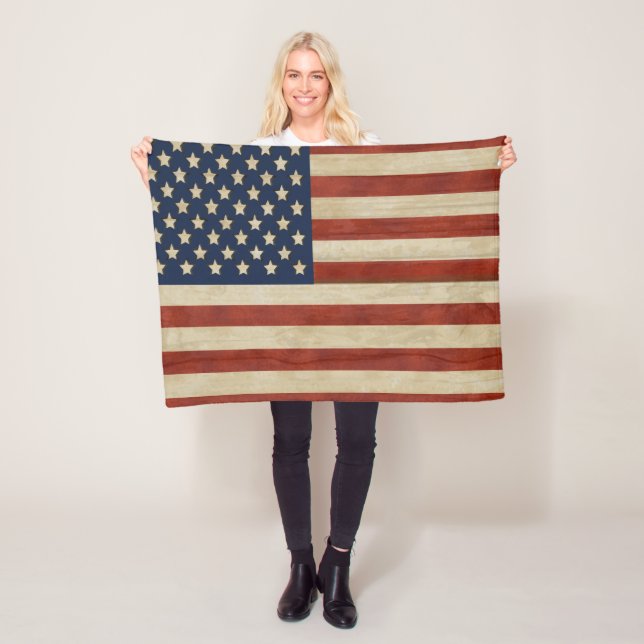 Flag für Vintage USA Fleecedecke (Beispiel)