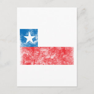 Flag für Vintagen Chile Postkarte
